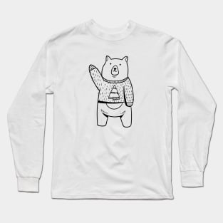 Bear - Cute wearing Sweater for christmas Long Sleeve T-Shirt